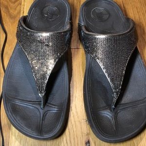 Fit flop brown sequins. Size 7